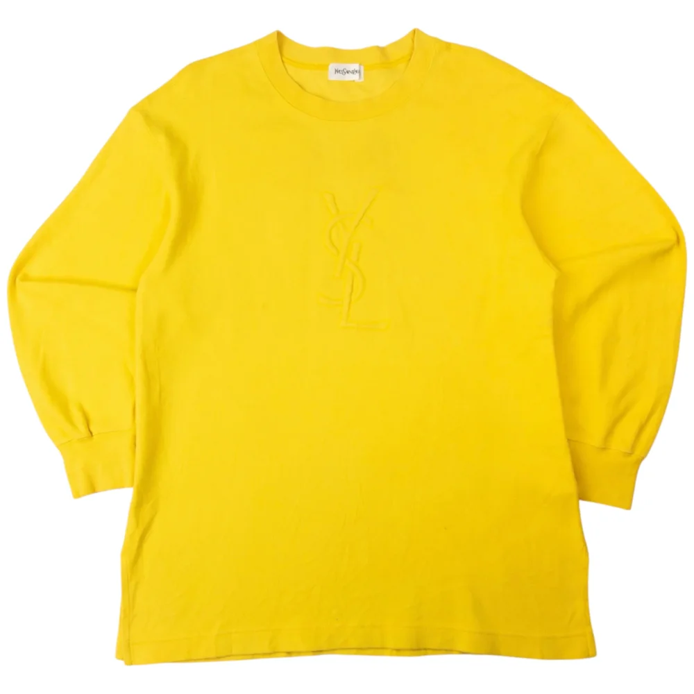 Vintage YSL Yves Saint Laurent Embroidered Sweatshirt Size S
