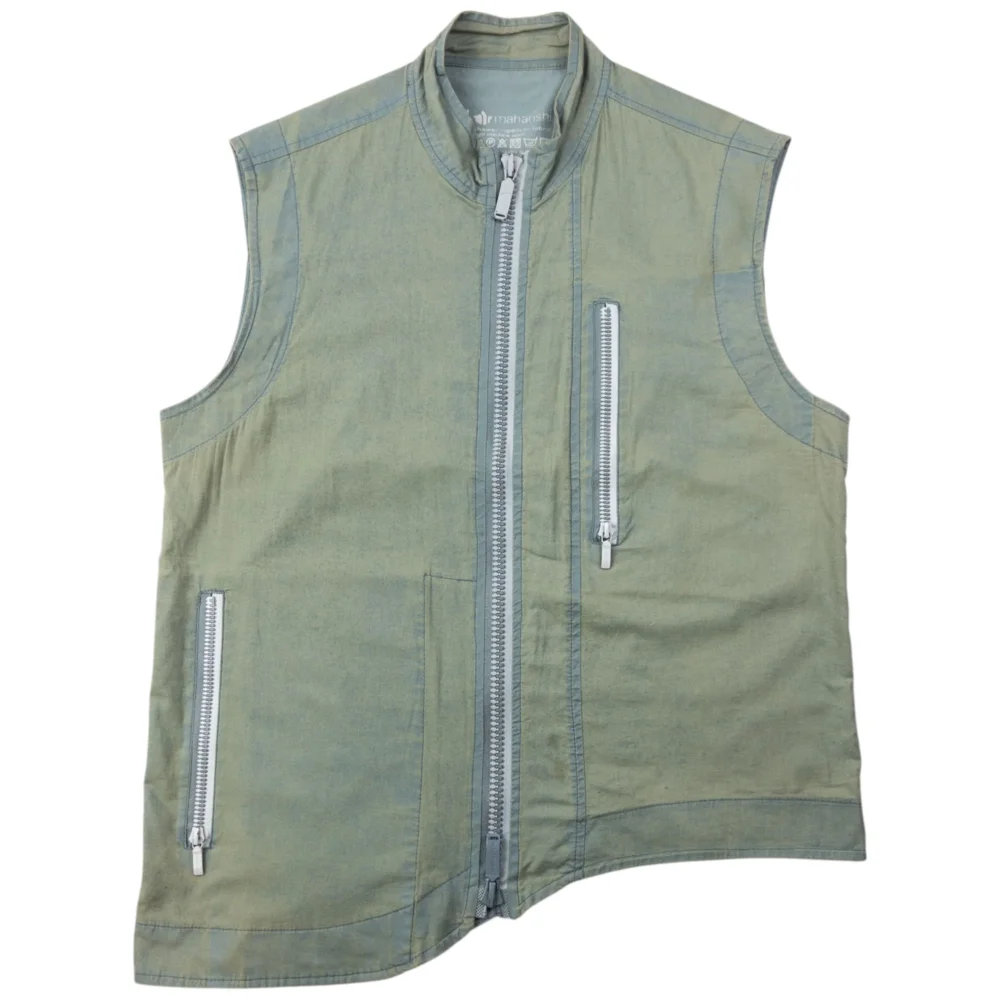 Vintage 1999 Maharishi Asymmetric Zip Up Gilet Size S