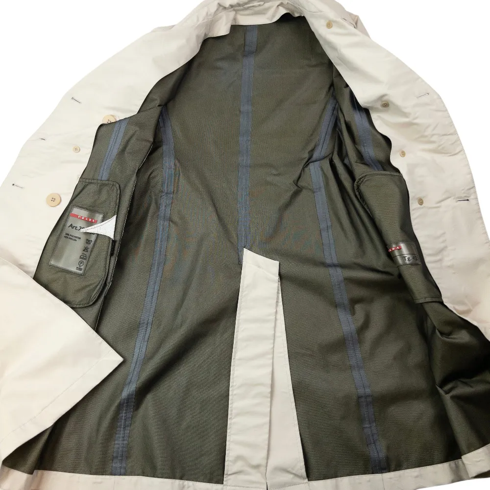 Vintage 2007 Prada Sport Goretex Belt Waist Trench Jacket Womens Size L - 4