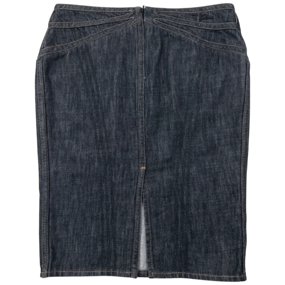 Vintage 2002 Gucci By Tom Ford Denim Skirt Womens Size W29 - 2