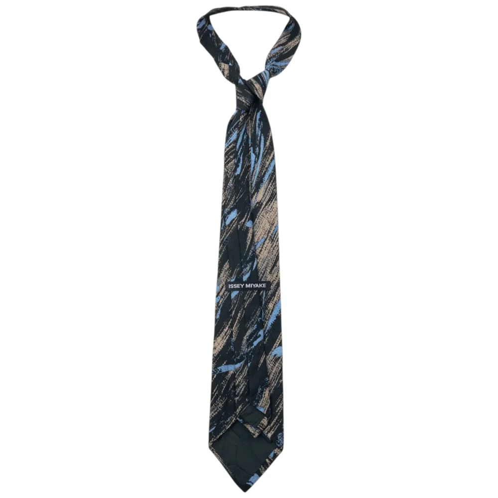 Vintage Issey Miyake Pattern Silk Tie - 2