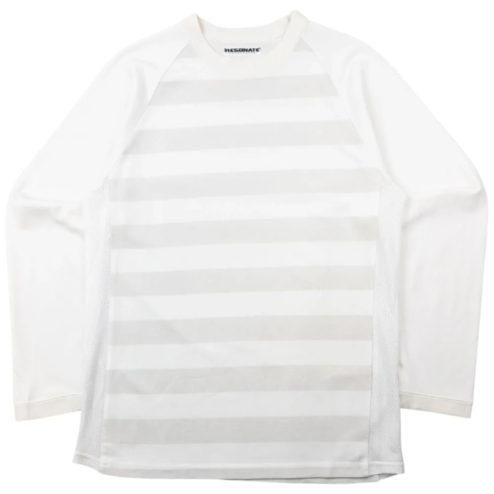 Vintage 90s Good Enough RESONATE Striped Long Sleeve T Shirt Size M