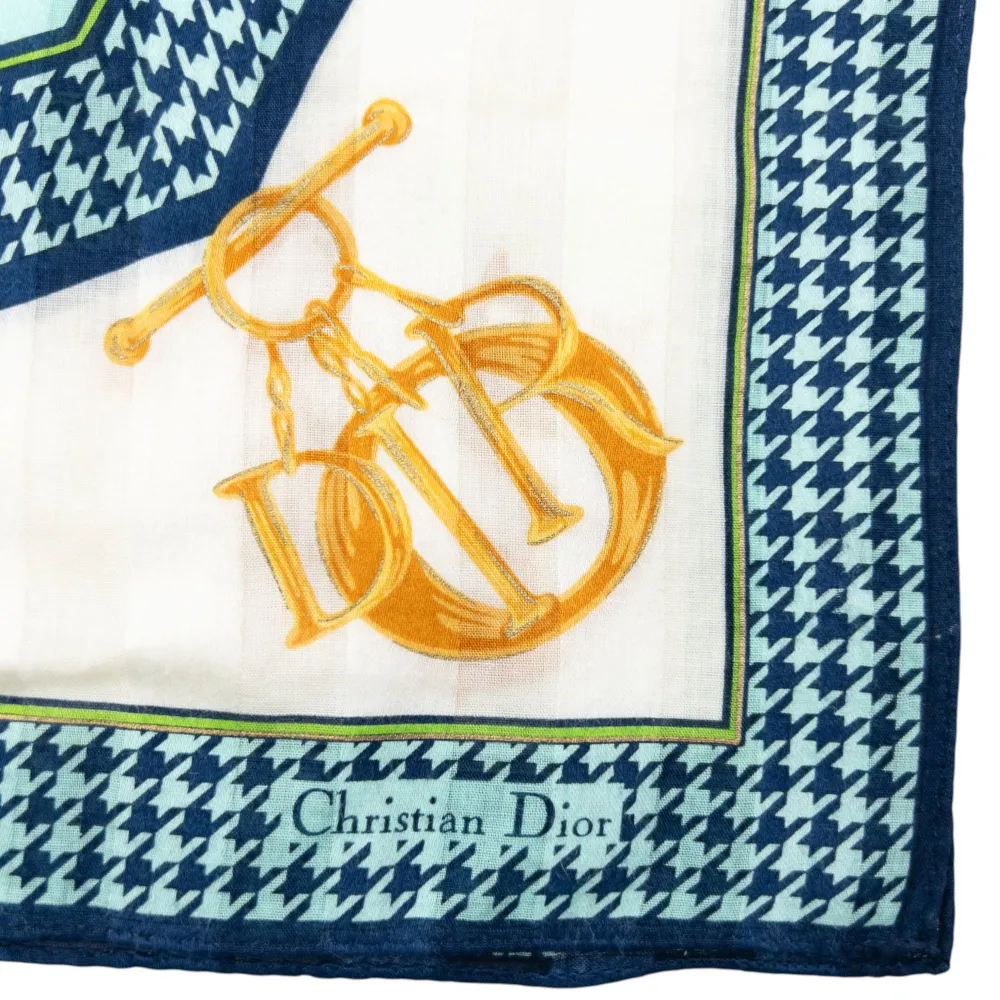 Vintage 90s Dior Houndstooth Silk Scarf - 4