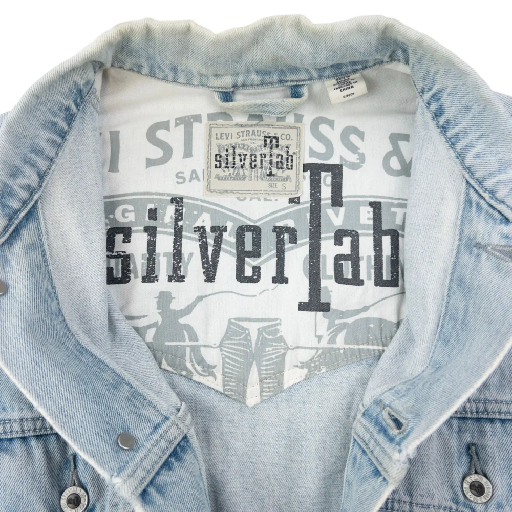 Vintage 2000s Levi's Silver Tab Button Up Denim Jacket Size XL - 3