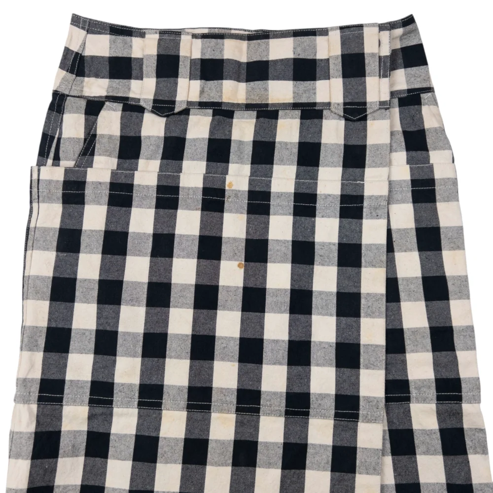 Vintage Issey Miyake Checkered Wrap Skirt Womens Size W30 - 5