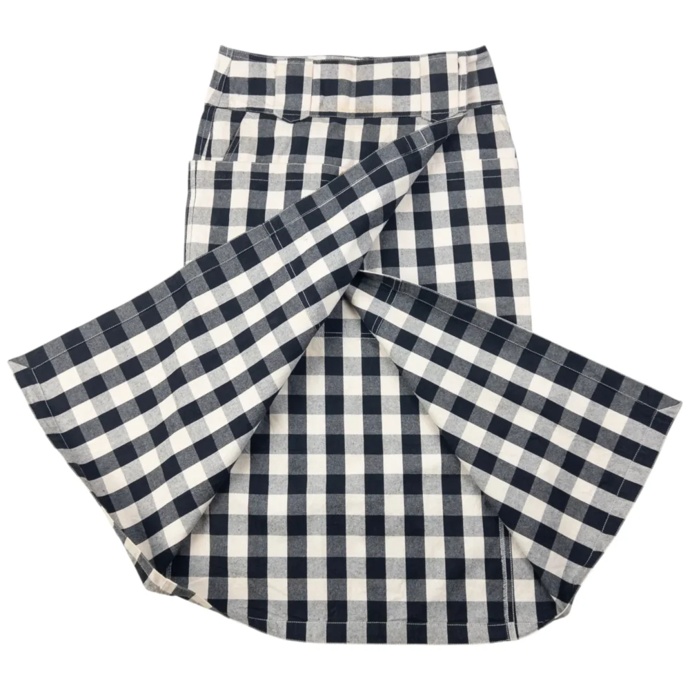 Vintage Issey Miyake Checkered Wrap Skirt Womens Size W30 - 2