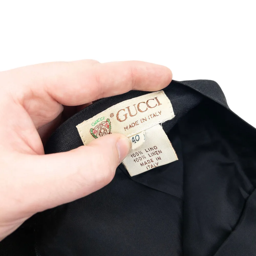 Vintage 70S Gucci Linen Skirt Womens Size W24 - 5