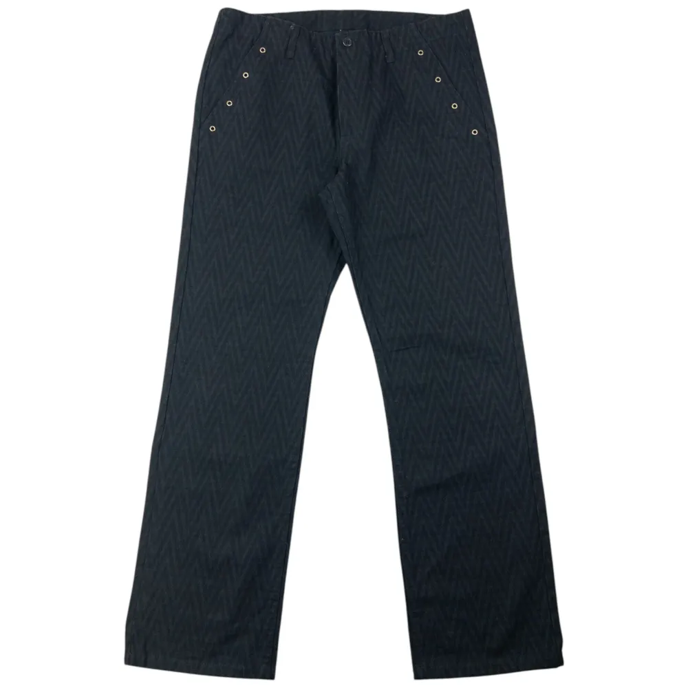 Vintage 2000s PPFM Zig-Zag Pattern Denim Jeans Size W31