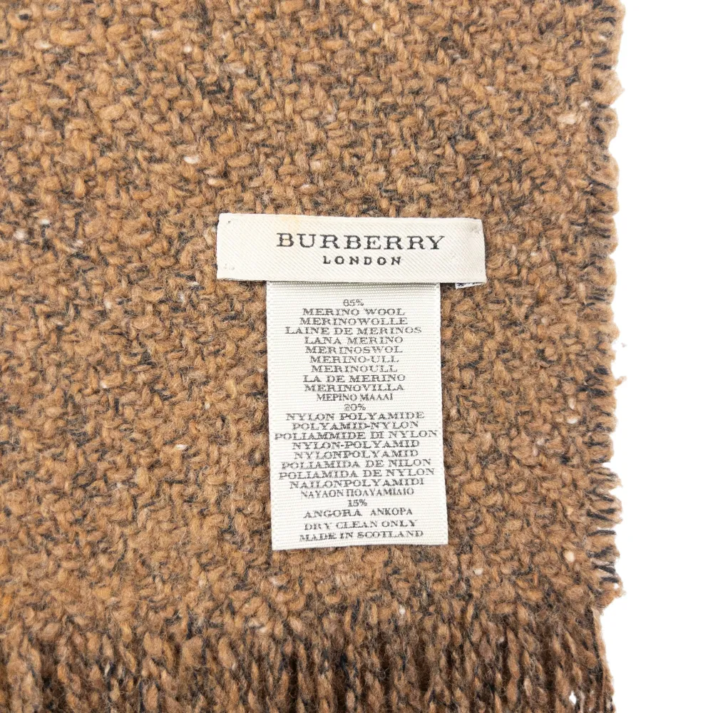 Vintage Burberry Wool Tassel Scarf - 5