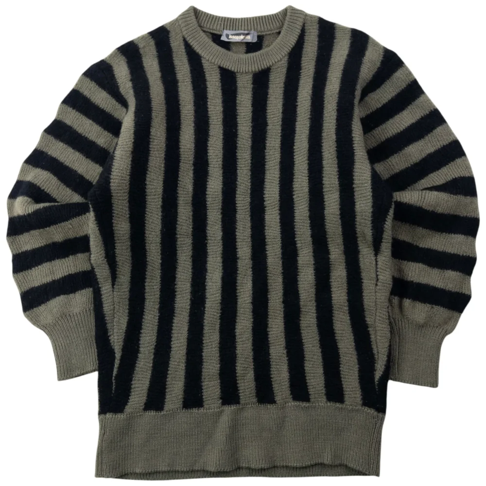 Vintage 80s Issey Miyake Striped Wool Jumper Womens Size S