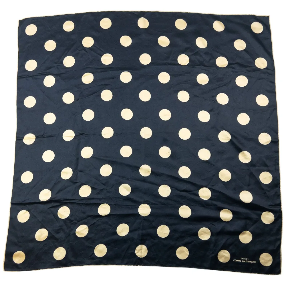 Vintage 90s Comme Des Garçons Tricot Polka Dot Silk Scarf