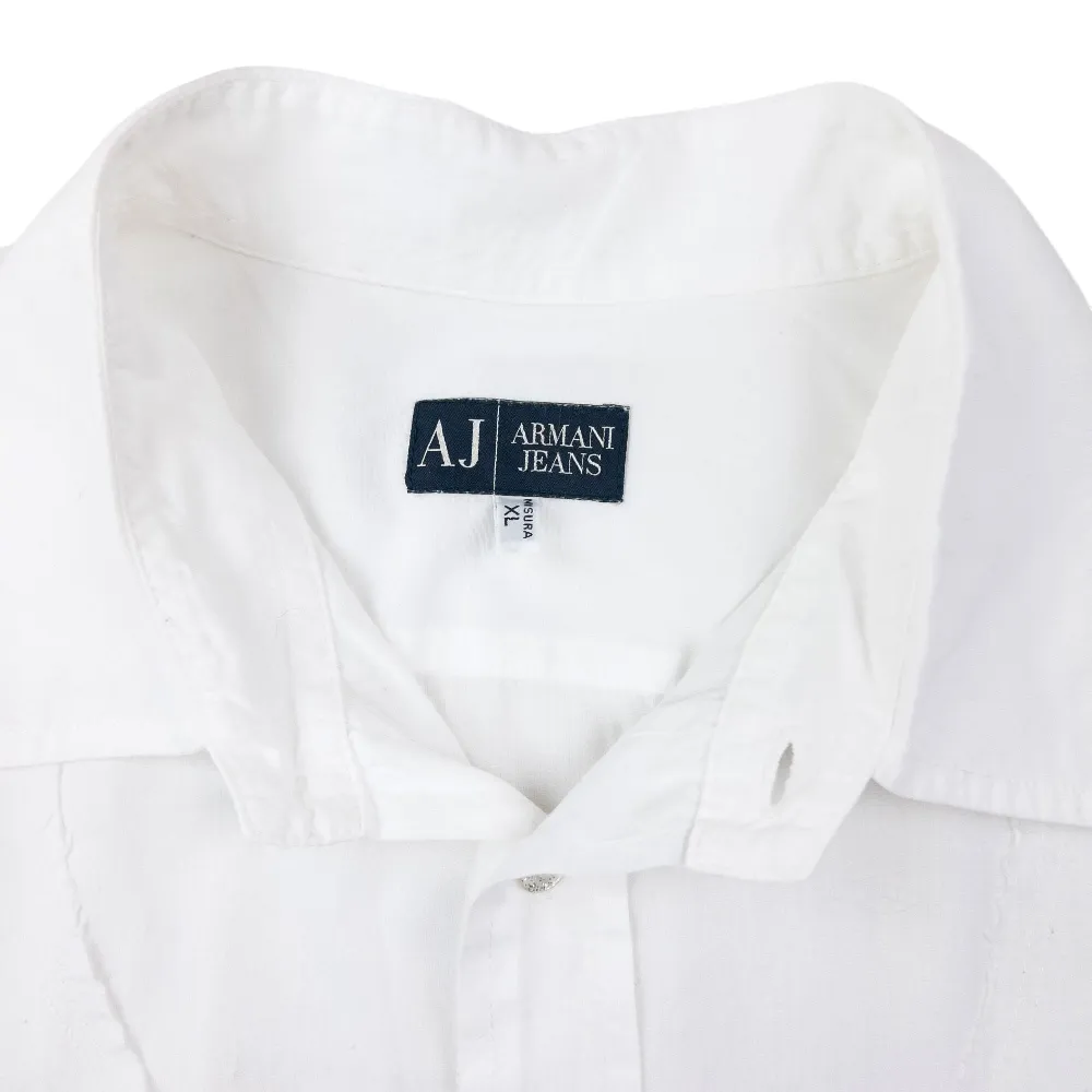Vintage 2000s Armani Jeans Patchwork Sun Long Sleeve Button Up Shirt Size XL - 3