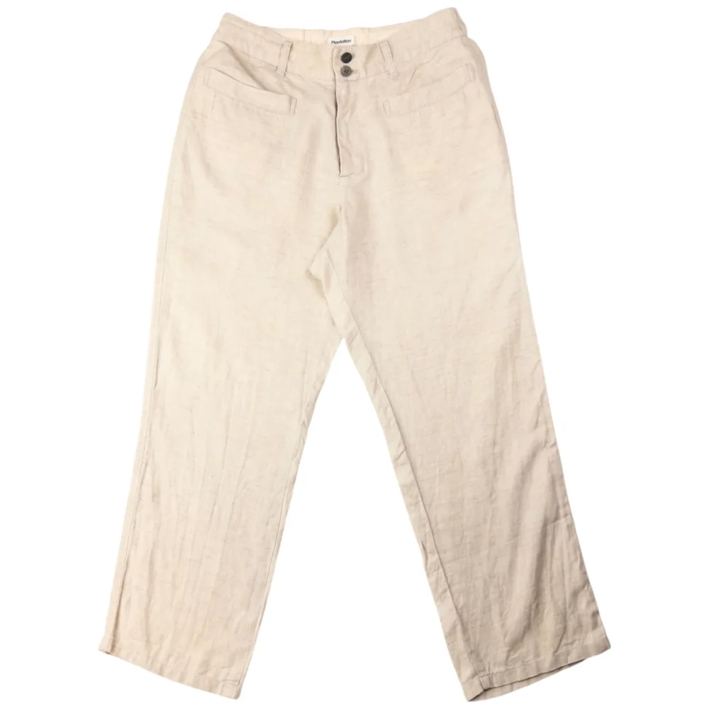 Vintage Plantation By Issey Miyake Lightweight Linen Trousers Size W30