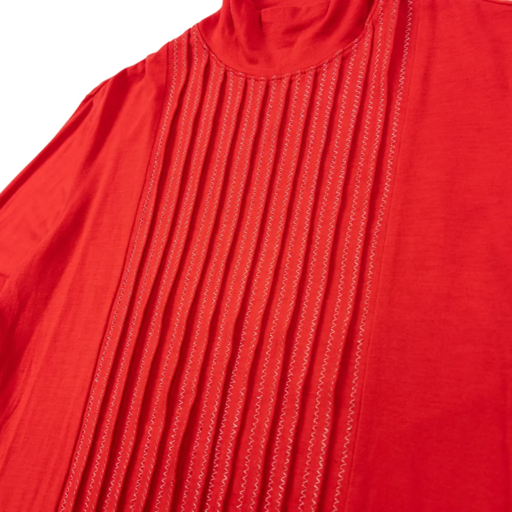 Vintage 2000s Issey Miyake Pleated Long Sleeve Turtleneck T Shirt Womens Size M - 5