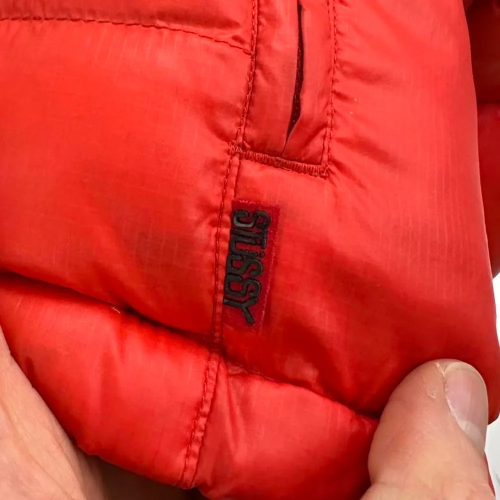 Vintage Stussy Zip Up Puffer Gilet Size M - 4