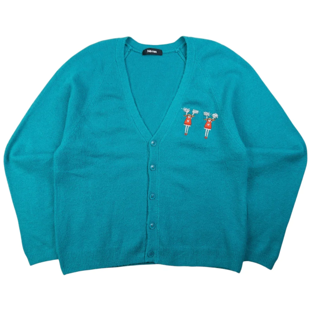 Vintage Ne-Net By Issey Miyake Embroidered Cheerleader Cardigan Womens Size M