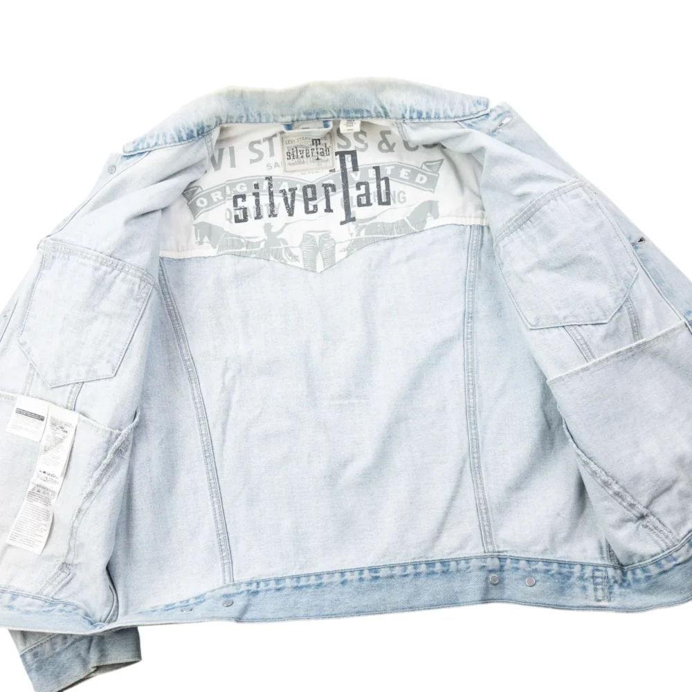 Vintage 2000s Levi's Silver Tab Button Up Denim Jacket Size XL - 4