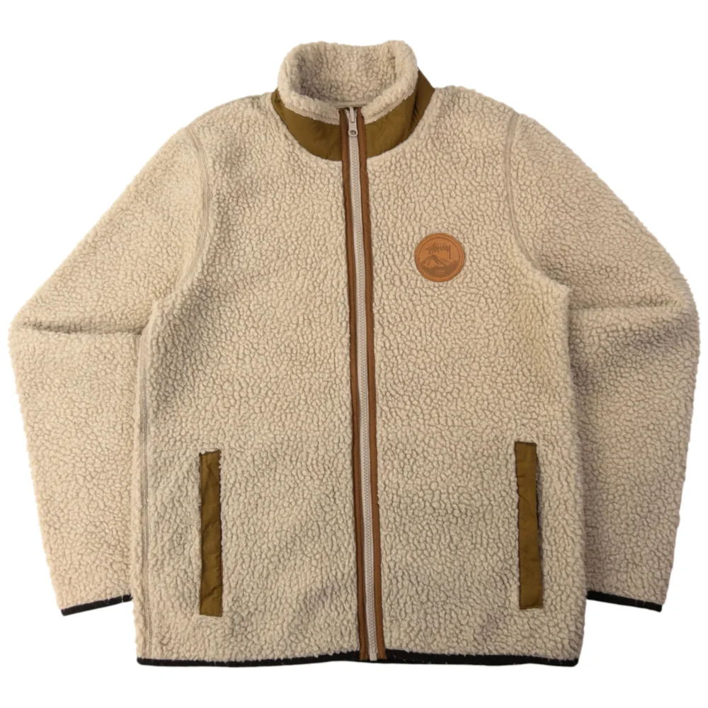 Vintage Stussy Zip Up Fleece Jacket Size S