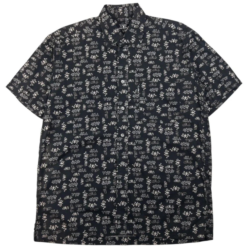 Vintage Playboy VIP Collection Monogram Short Sleeve Button Up Shirt Size M