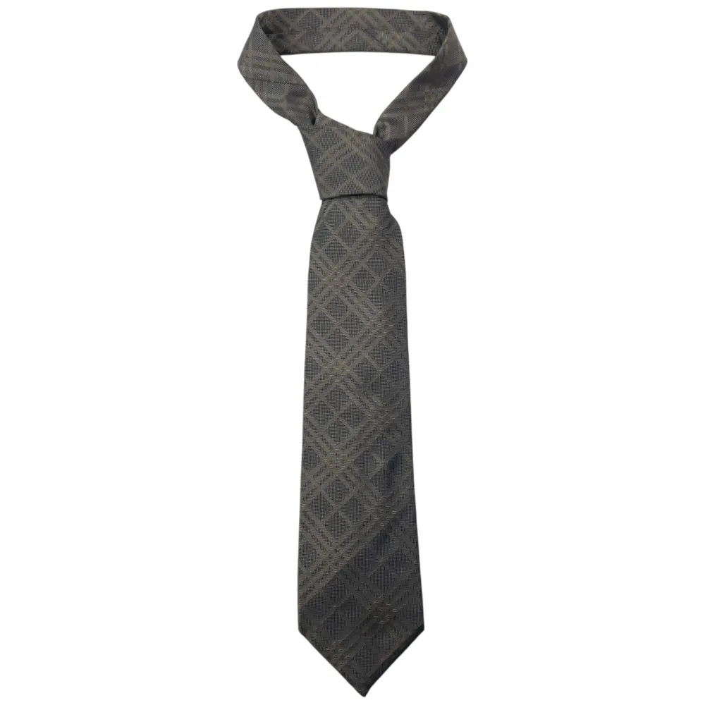 Vintage 2000s Burberry Nova Check Silk Tie