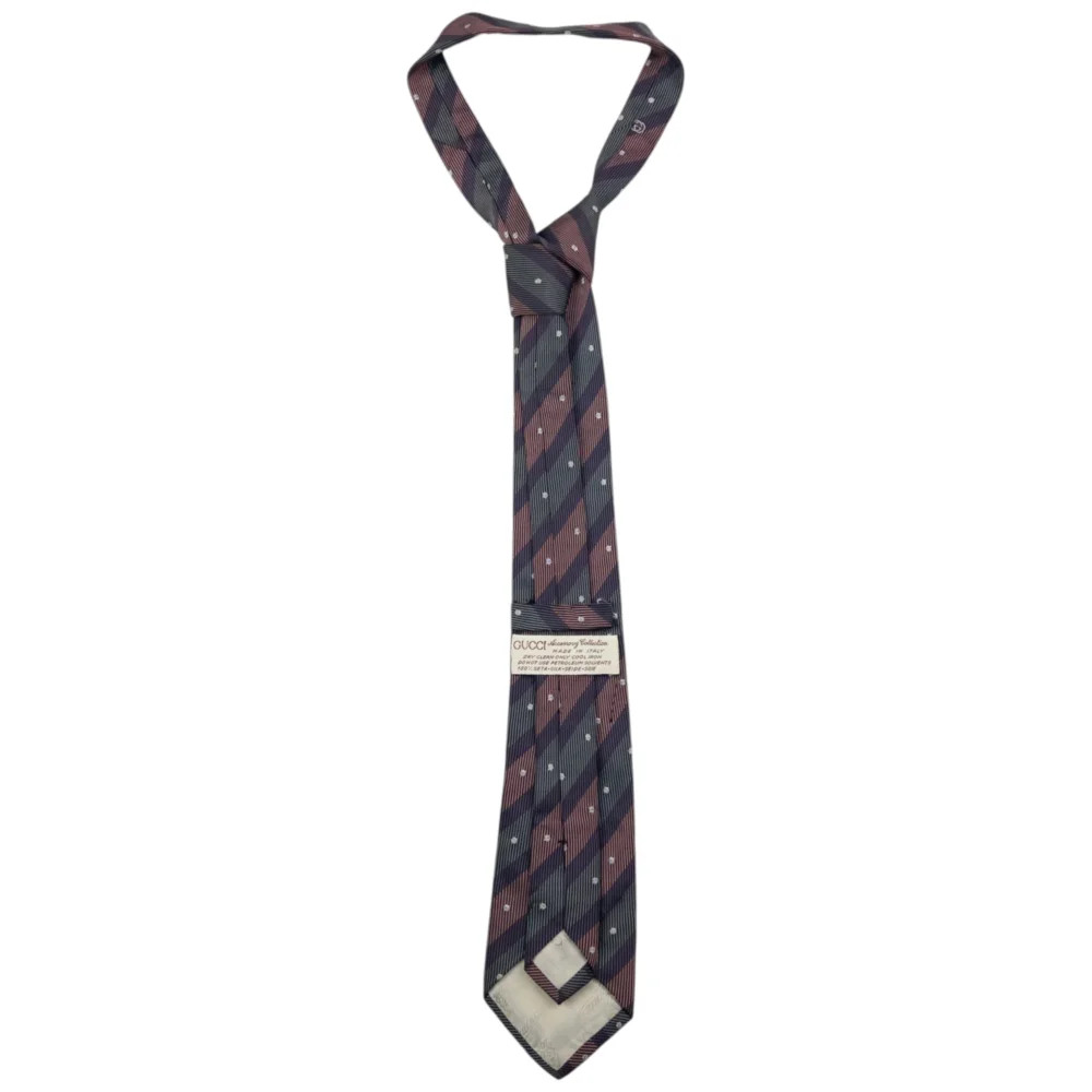 Vintage Gucci Striped Silk Tie - 2