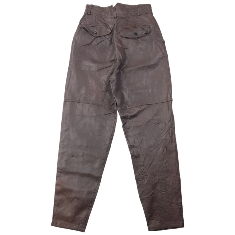 Vintage 90s Hai Sporting Gear By Issey Miyake Leather Trousers Size W24