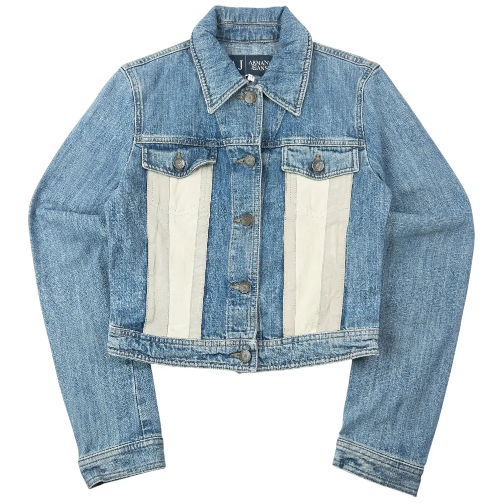 Vintage 2000s Armani Jeans Button Up Denim Jacket Womens Size M