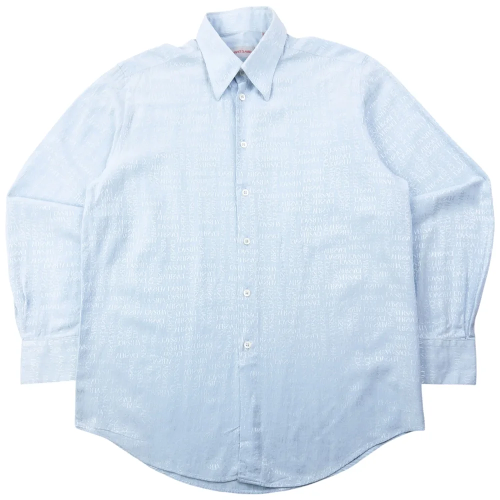 Vintage 2000s Versace Classic Monogram Long Sleeve Button Up Shirt Size M