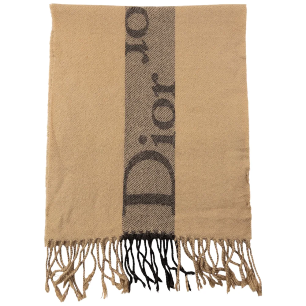 Vintage 2000s Dior Wool Tassel Scarf