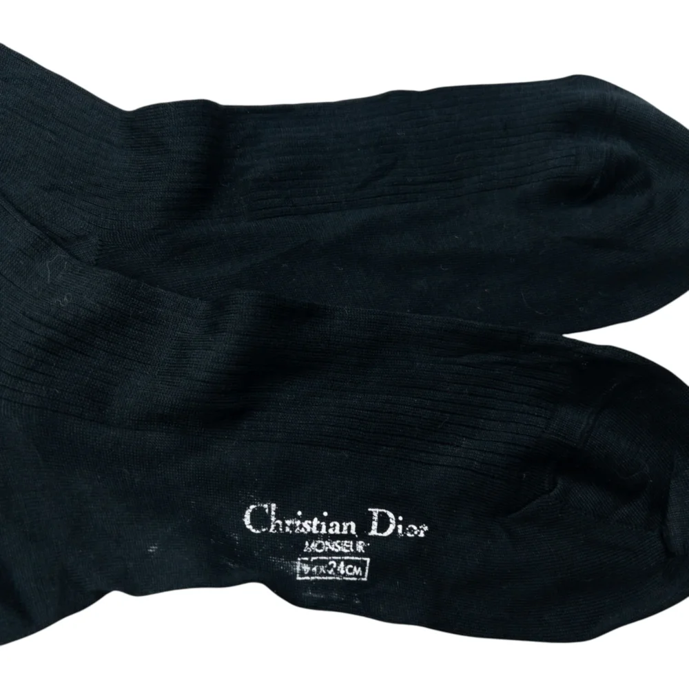 Vintage 2000s Dior Monsieur Embroidered Socks - 4