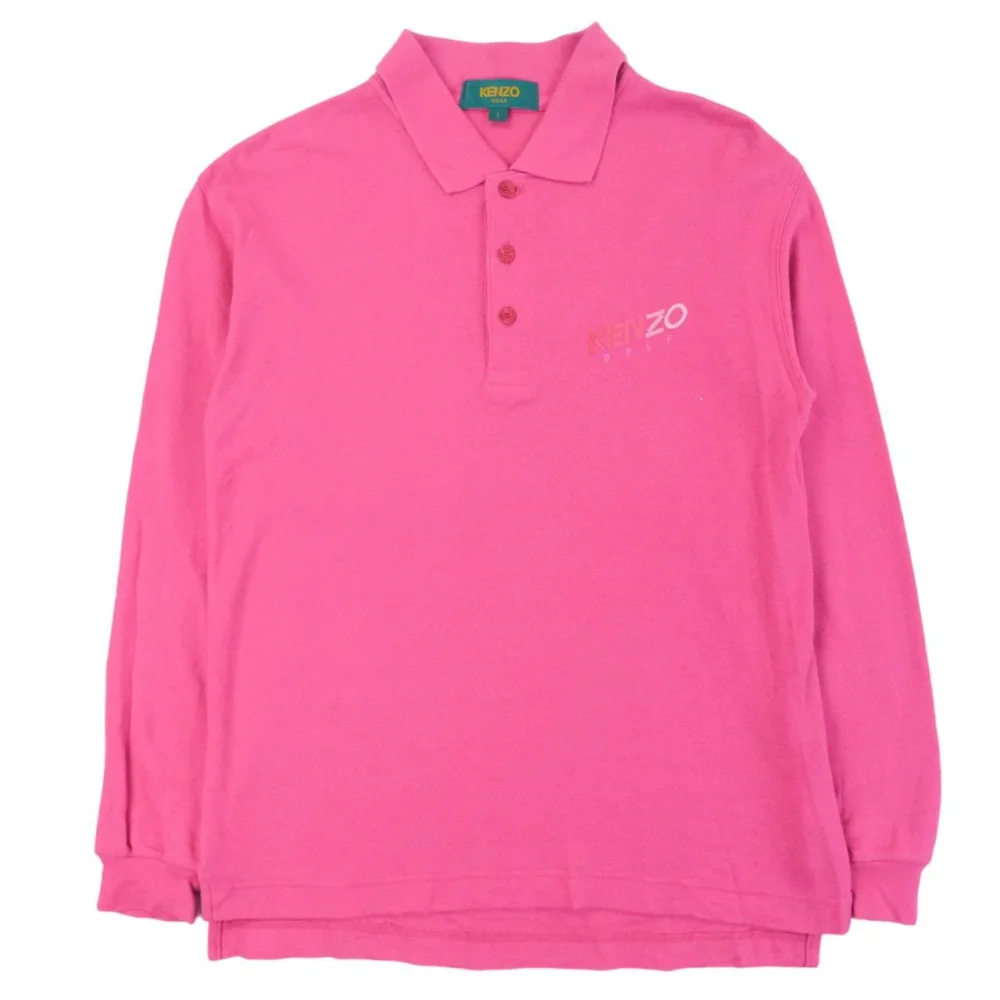 Vintage Kenzo Long Sleeve Polo Shirt Size XS