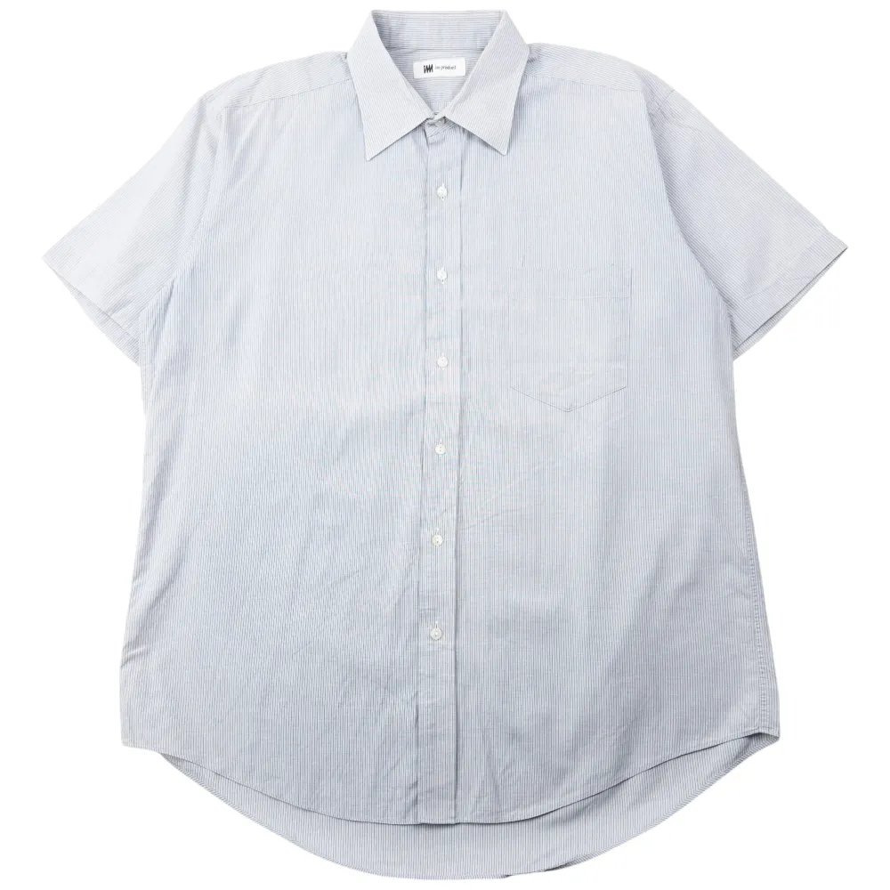 Vintage 90s Issey Miyake Striped Short Sleeve Button Up Shirt Size L