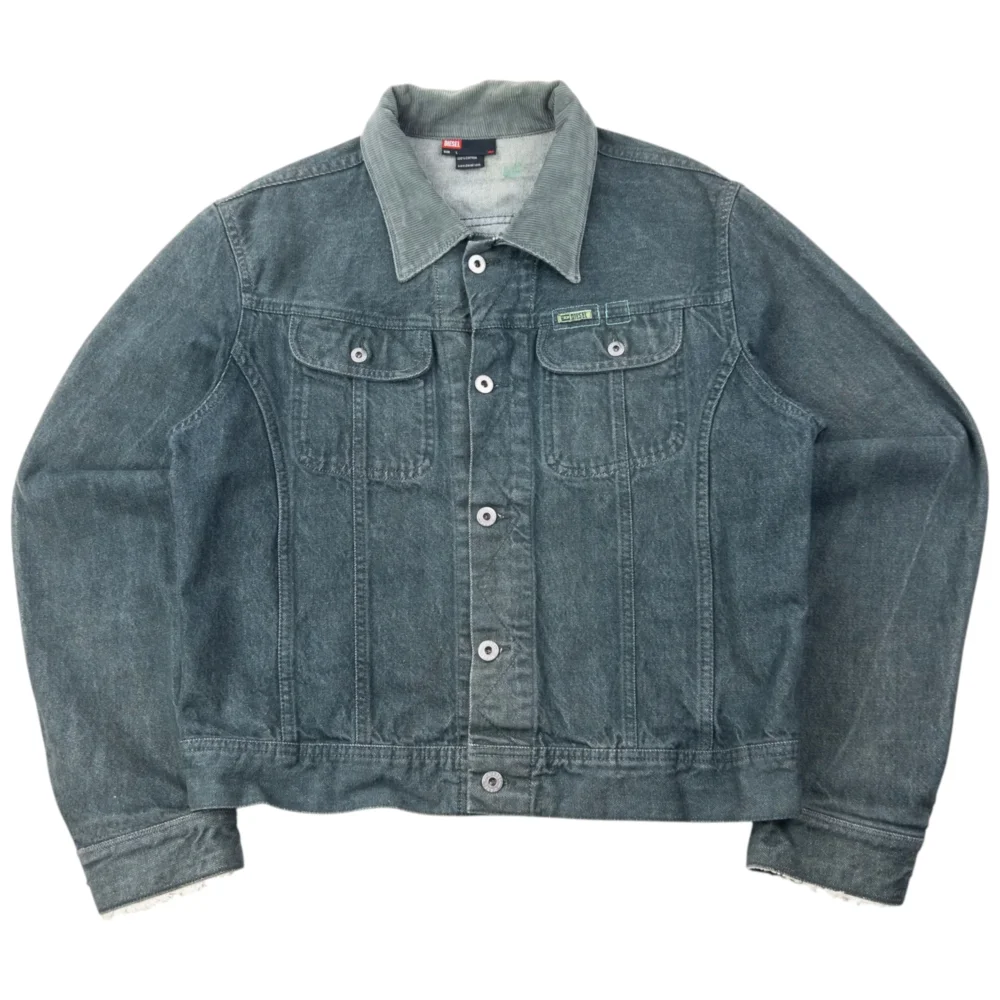 Vintage 2000s Diesel Cropped Button Up Denim Jacket Size S
