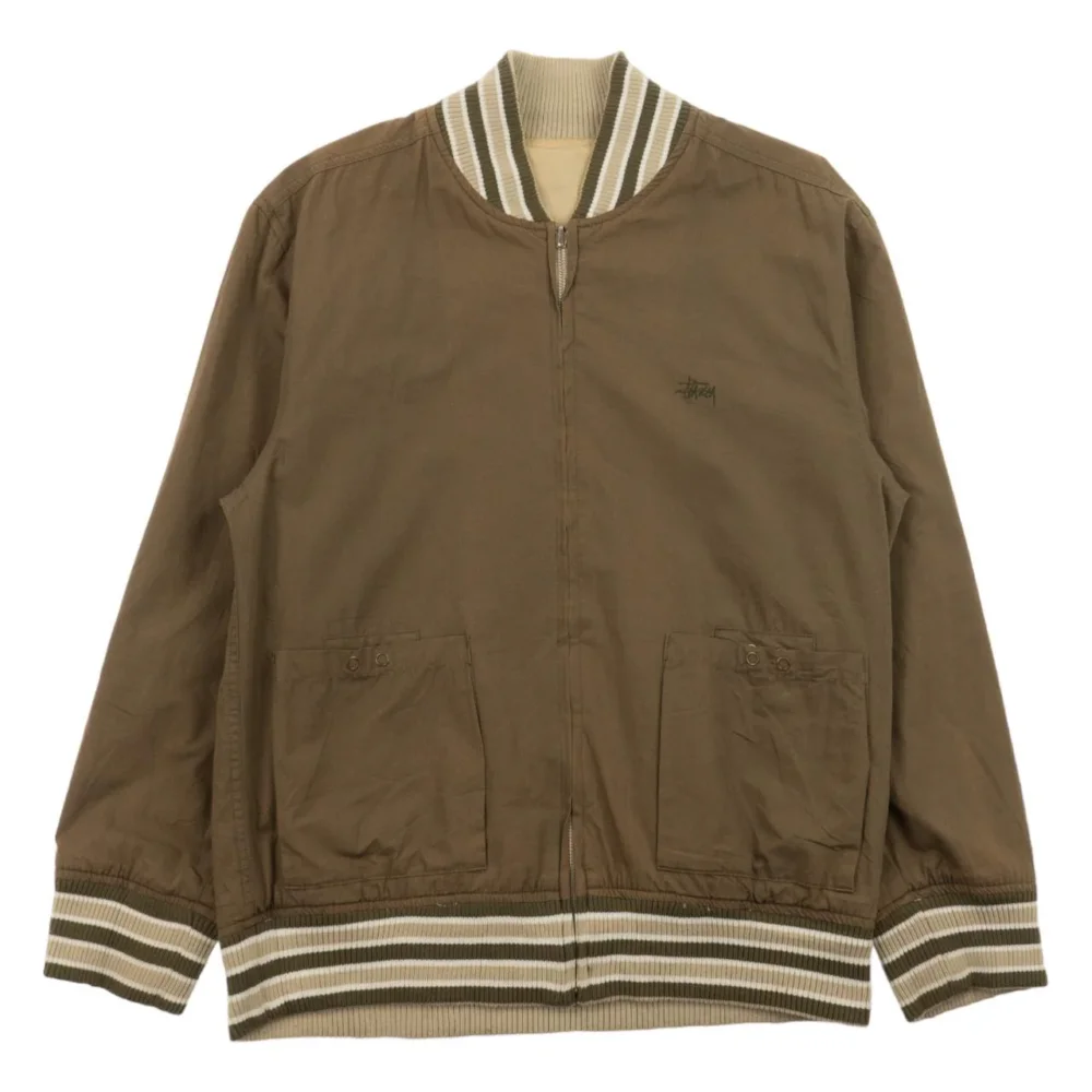 Vintage Stussy Multi Pocket Reversible Zip Jacket Size M - 2