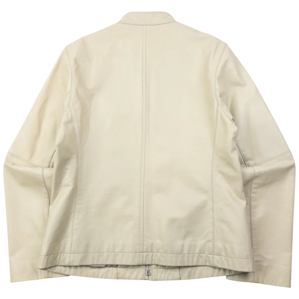 Vintage 90s Hai Sporting Gear By Issey Miyake Embroidered Leather Jacket Womens Size M - 2
