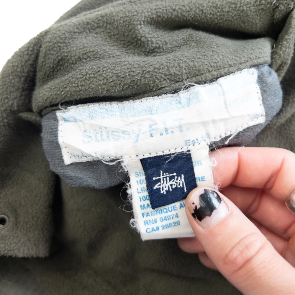 Vintage Stussy Reversible Fleece Jacket Size L - 4