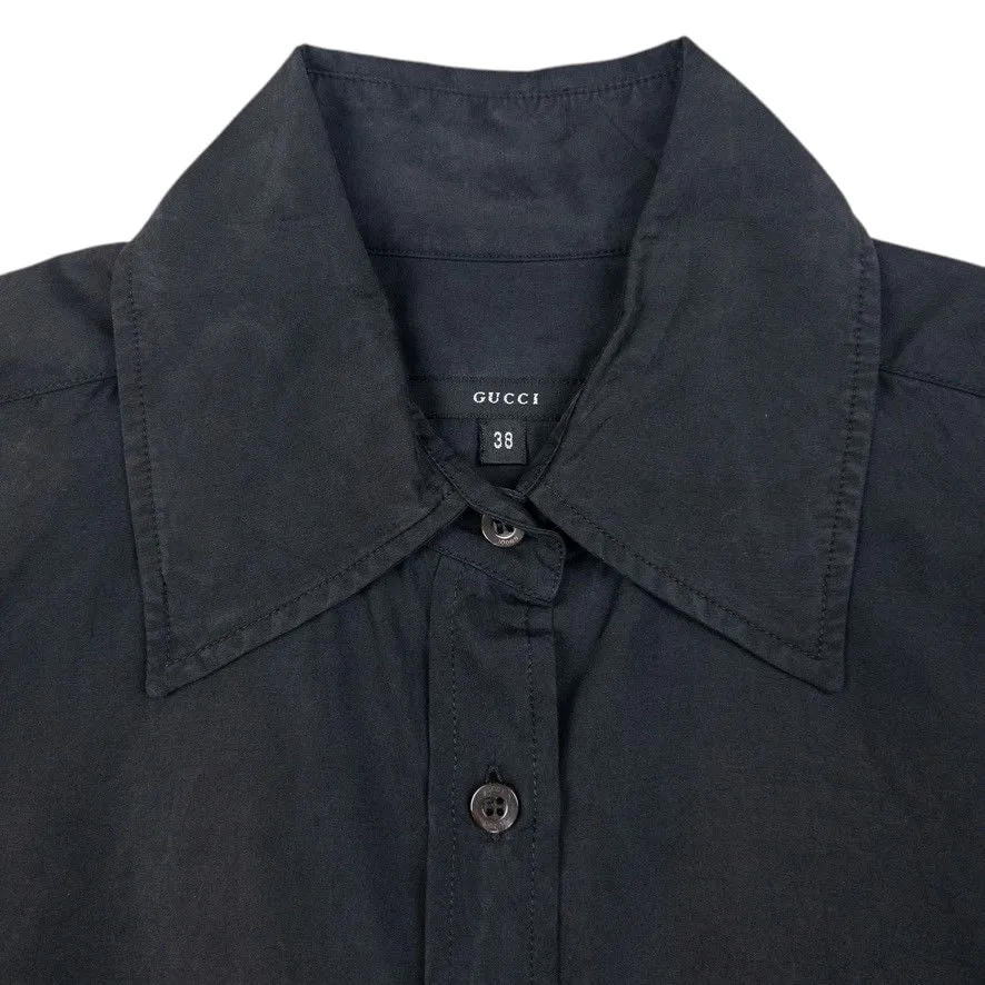 Vintage Gucci Long Sleeve Button Up Silk Shirt Size M - 3