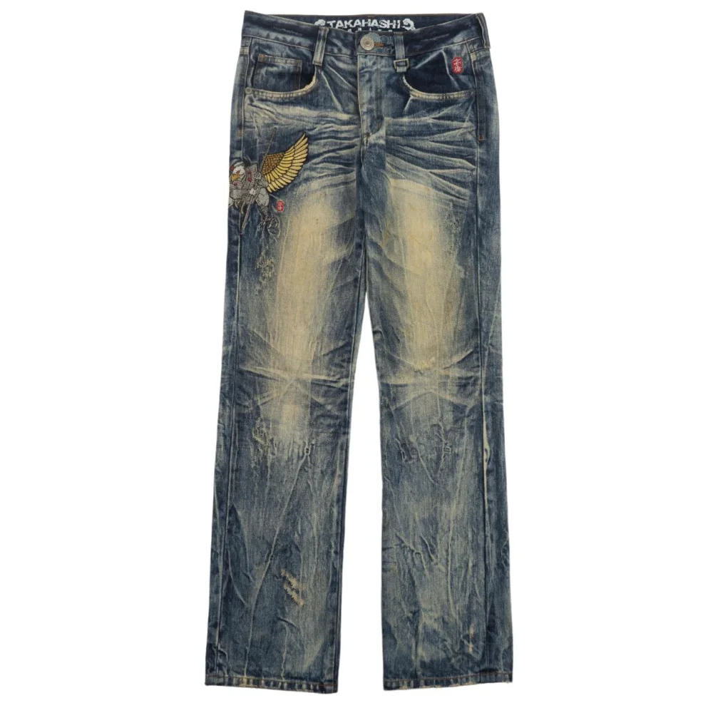 Vintage Phoenix Warrior Japanese Denim Jeans Size W32 - 3