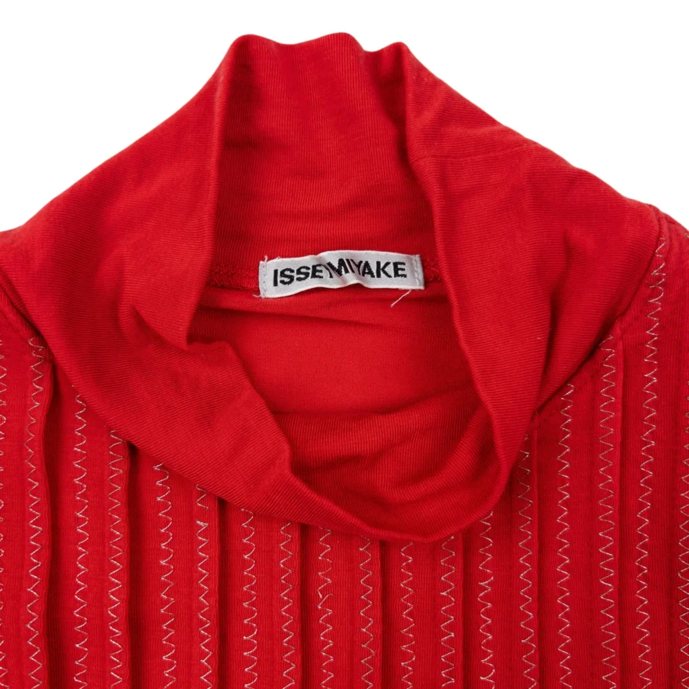 Vintage 2000s Issey Miyake Pleated Long Sleeve Turtleneck T Shirt Womens Size M - 4