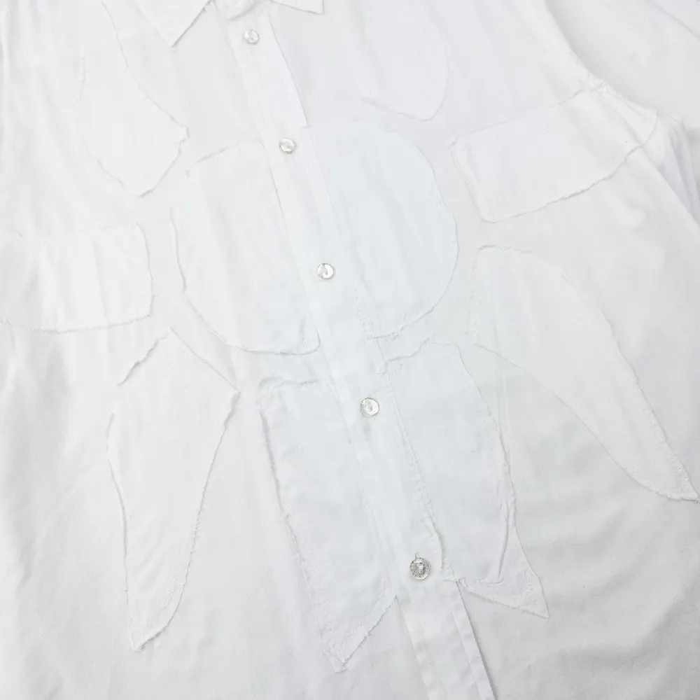 Vintage 2000s Armani Jeans Patchwork Sun Long Sleeve Button Up Shirt Size XL - 5