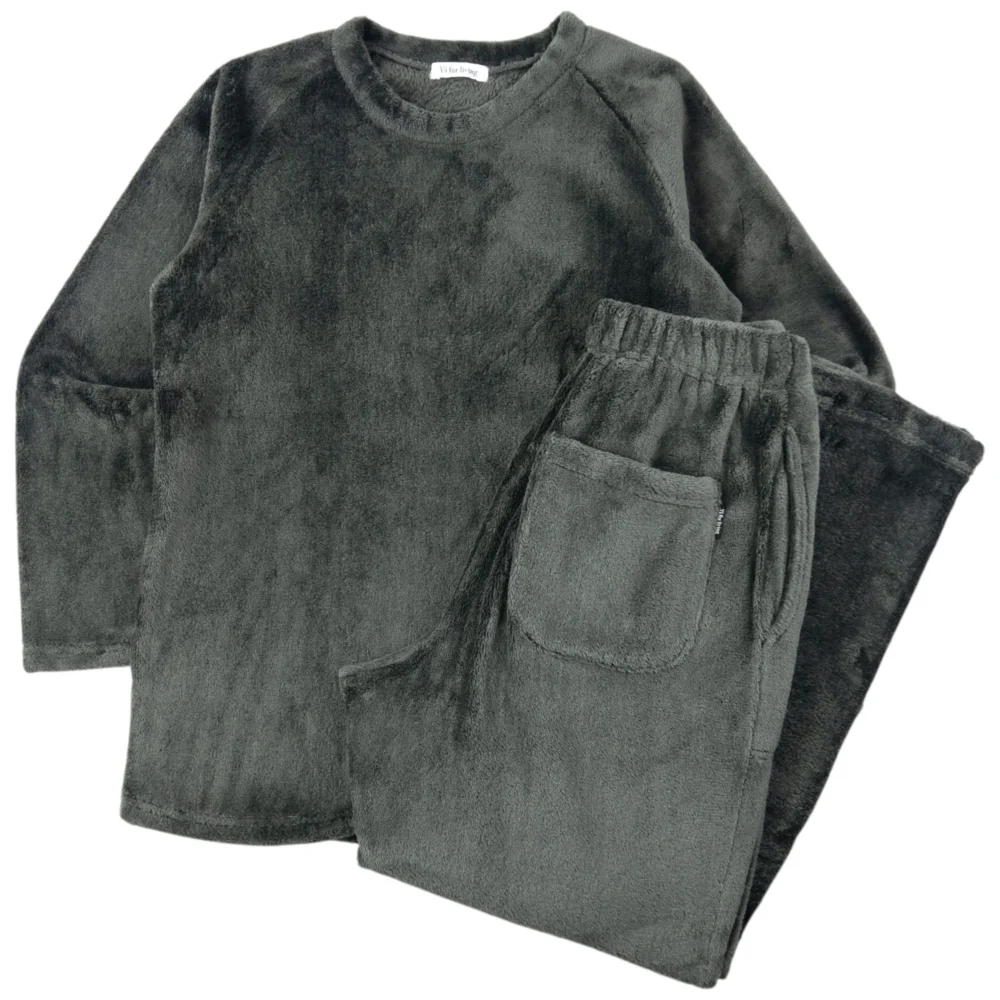 Vintage 90s Yohji Yamamoto Fleece Pyjama Sweatshirt & Joggers Set Size S