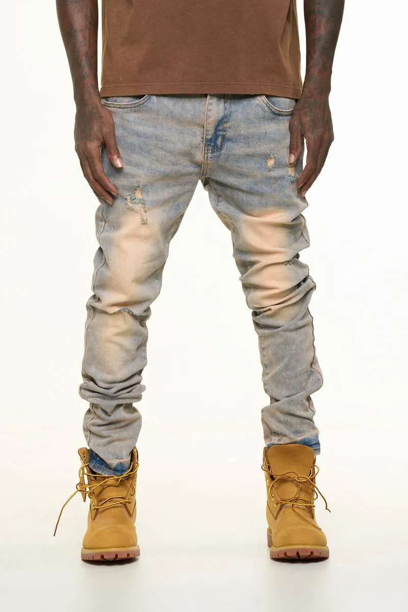 "STRESS FREE" SKINNY DENIM (MEDIUM BLUE) - 3