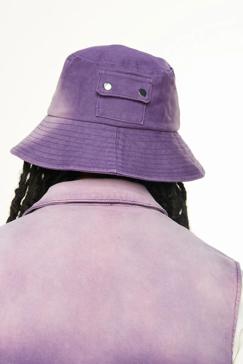 "PROTECT YOUR ENERGY" CARGO BUCKET HAT (LAVANDER) - 2