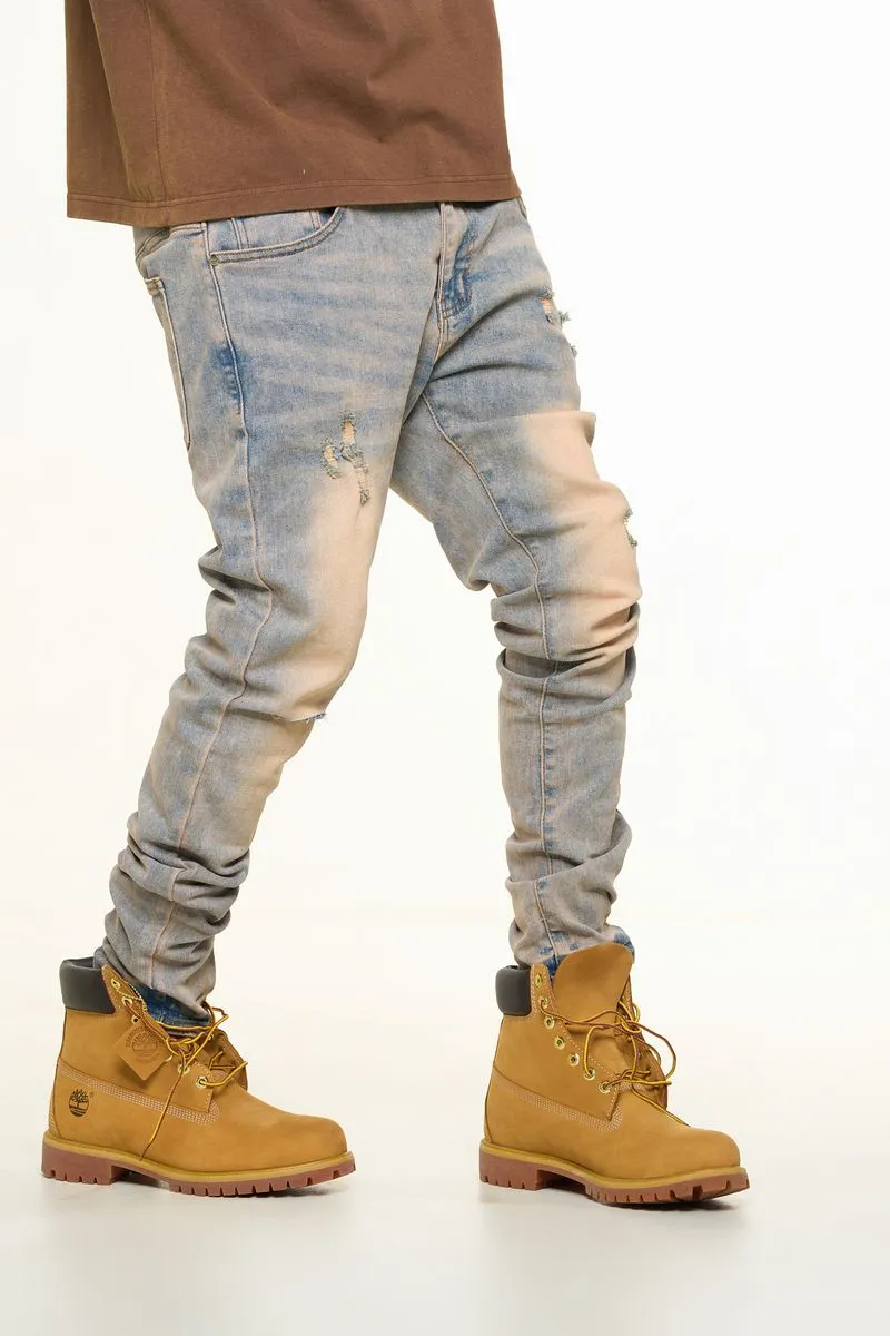 "STRESS FREE" SKINNY DENIM (MEDIUM BLUE) - 5