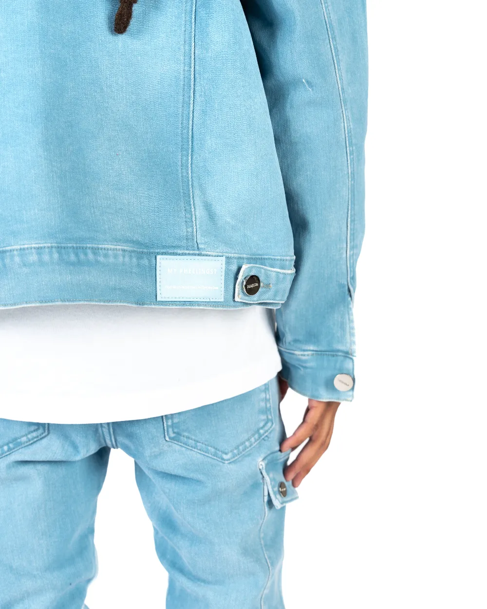"MY PLEASURE" CARGO FLARE STACK DENIM - 4