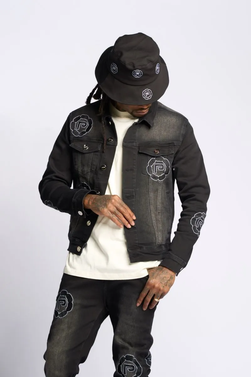 SEWN TOGETHER DENIM JACKET (BLACK WASH) - 2