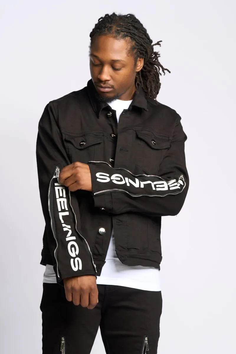"METAMORPHOSIS" DENIM JACKET (BLACK)