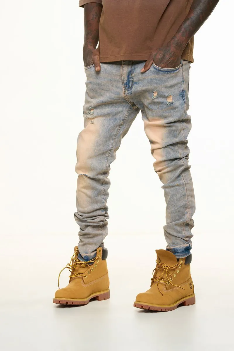 "STRESS FREE" SKINNY DENIM (MEDIUM BLUE) - 2
