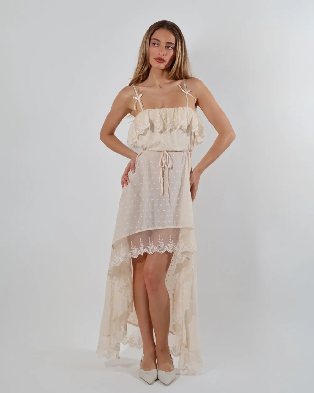West Midi Dress - Cream