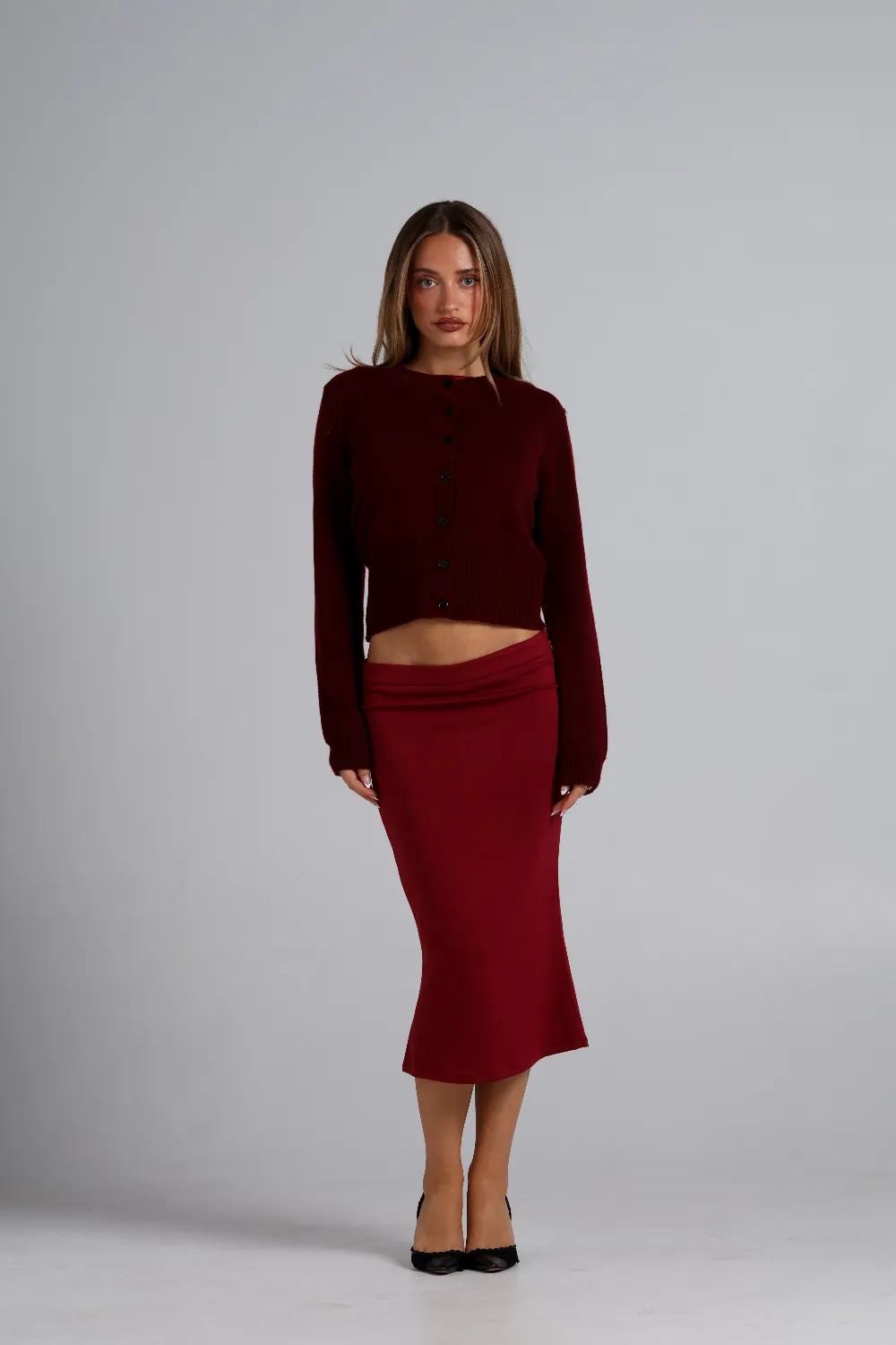 Mila Skirt - Deep Red